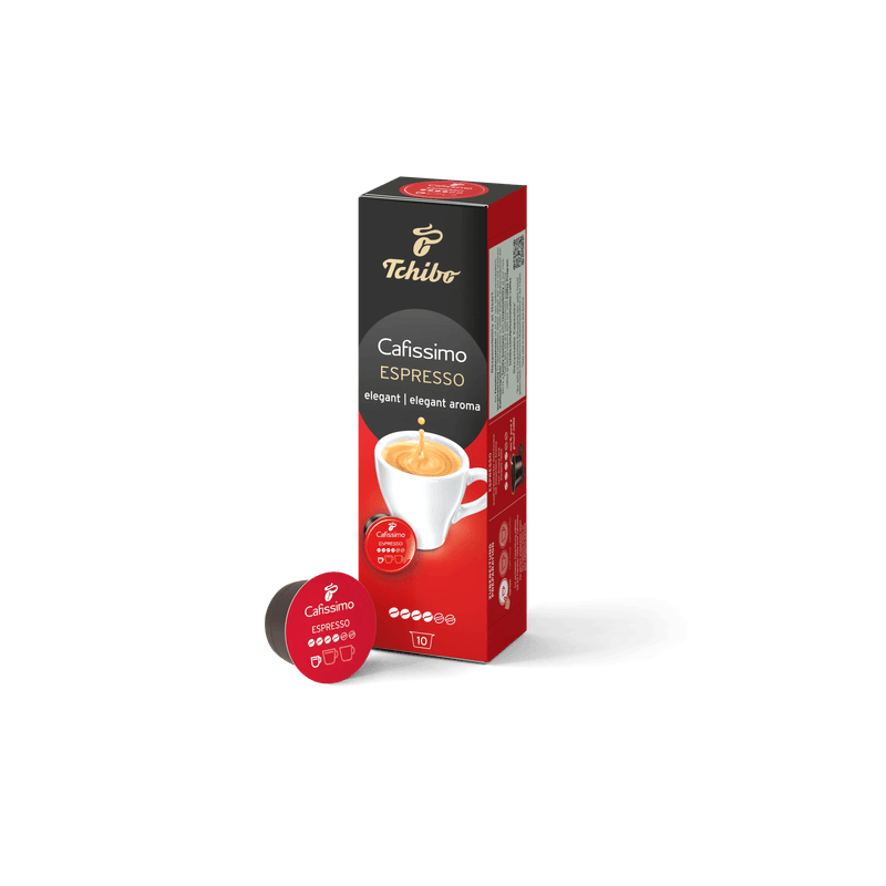 Market - Cafea si ceaiuri - Cafea - Capsule si paduri cafea - Capsule cafea Tchibo Cafissimo Espresso Elegant Aroma, intensitate 4/6, 80 buc., 560 g - Infinity.ro