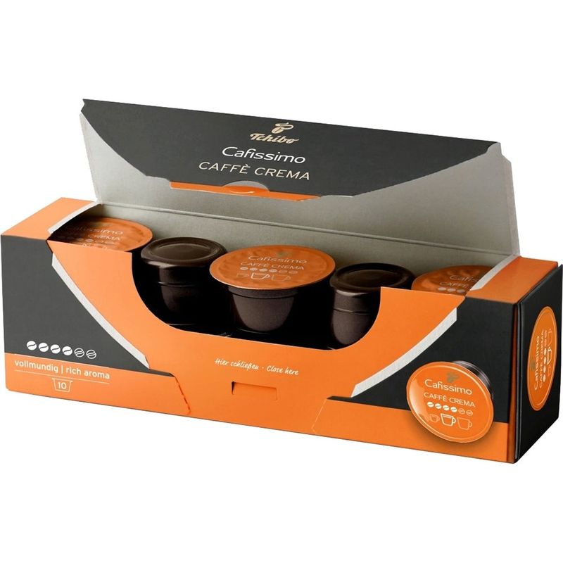 Market - Cafea si ceaiuri - Cafea - Capsule si paduri cafea - Capsule cafea Tchibo Cafissimo Caffè Crema Rich Aroma, intensitate 4/6, 80 buc., 600 g - Infinity.ro