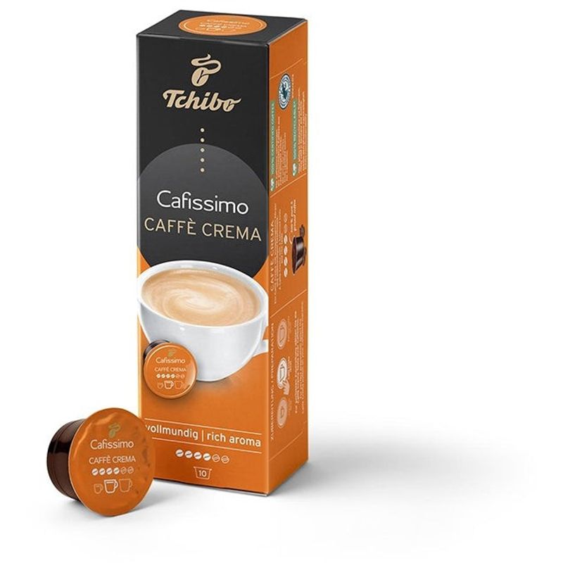 Market - Cafea si ceaiuri - Cafea - Capsule si paduri cafea - Capsule cafea Tchibo Cafissimo Caffè Crema Rich Aroma, intensitate 4/6, 80 buc., 600 g - Infinity.ro