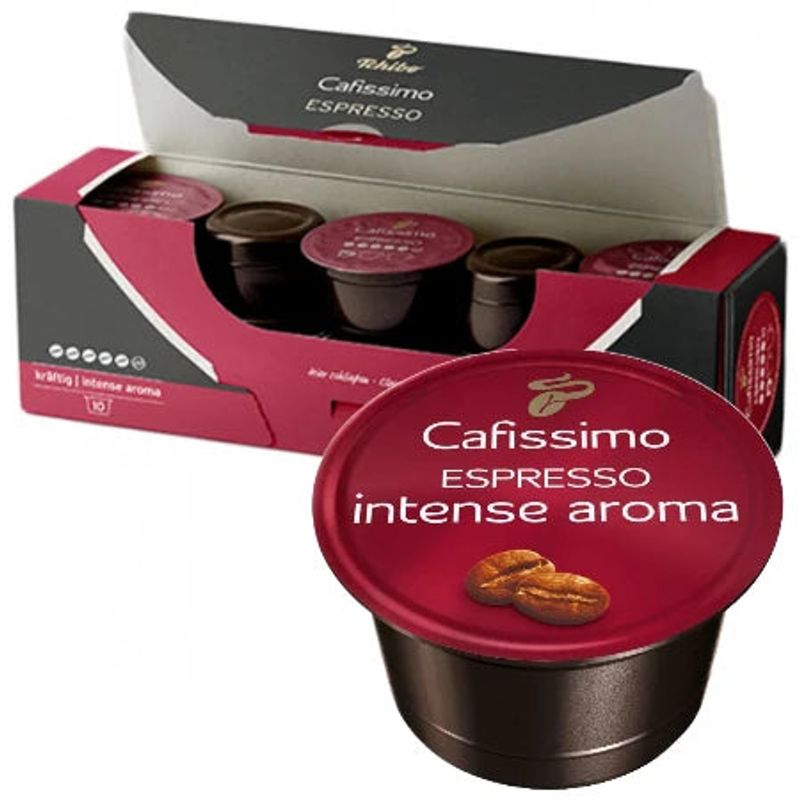 Market - Cafea si ceaiuri - Cafea - Capsule si paduri cafea - Capsule cafea Tchibo Cafissimo Espresso Kräftig Intense Aroma, intensitate 5/6, 80 buc., 600 g - Infinity.ro