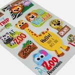 Carti si Birotica - Rechizite - Abtibilduri - Autocolante 3D Animale din Jungla, Set Handmade pentru Copii - Infinity.ro