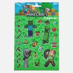Carti si Birotica - Rechizite - Abtibilduri - Set Autocolante cu Tema Minecraft, 200 buc, 4 Foi, Verde - Infinity.ro