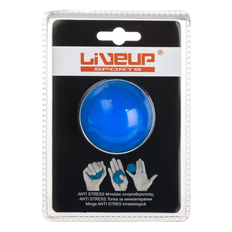 Sport si Outdoor - Fitness - Accesorii fitness - Mingi de fitness - Minge anti stres albastra de 5 cm, material flexibil pentru relaxare - Infinity.ro