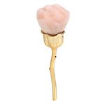 Ingrijire personala si Cosmetice - Machiaj - Aplicatoare si pensule machiaj - Pensula pentru pudra si fard de obraz, Maner auriu, Peri roz, 18 cm - Infinity.ro