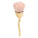 Ingrijire personala si Cosmetice - Machiaj - Aplicatoare si pensule machiaj - Pensula pentru pudra si fard de obraz, Maner auriu, Peri roz, 18 cm - Infinity.ro