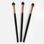 Ingrijire personala si Cosmetice - Machiaj - Aplicatoare si pensule machiaj - Pensule de fard cu aplicator din burete, 3 buc, 13,5 cm, Negru - Infinity.ro