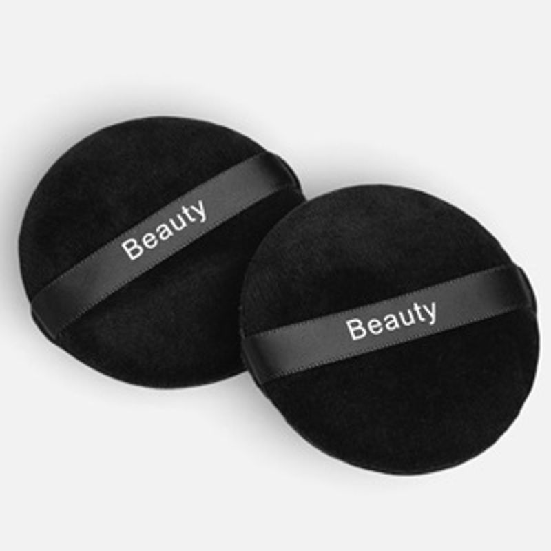 Ingrijire personala si Cosmetice - Machiaj - Aplicatoare si pensule machiaj - Bureti pentru pudra negri cu banda pentru degete, 2 bucati - Infinity.ro