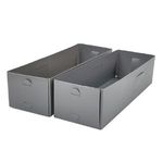 Casa si Gradina - Mobilier - Organizare si depozitare - Organizatoare pentru sertare si dulapuri - Organizator sertare, Set 2 buc, Gri, Plastic, 10.2x30.5x7.6 cm - Infinity.ro