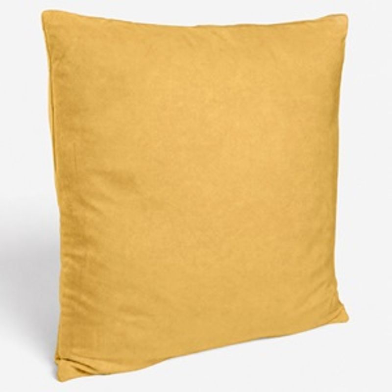 Casa si Gradina - Textile si covoare - Perne si pilote - Perne decorative - Perna decorativa catifelata galben mustar cu dungi in relief 45x45 cm - Infinity.ro