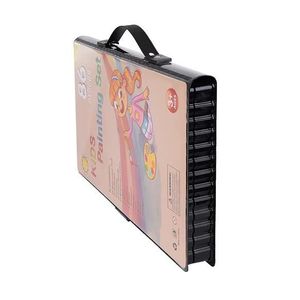 Set pictura si desen pentru copii, trusa plastic neagra, 86 piese