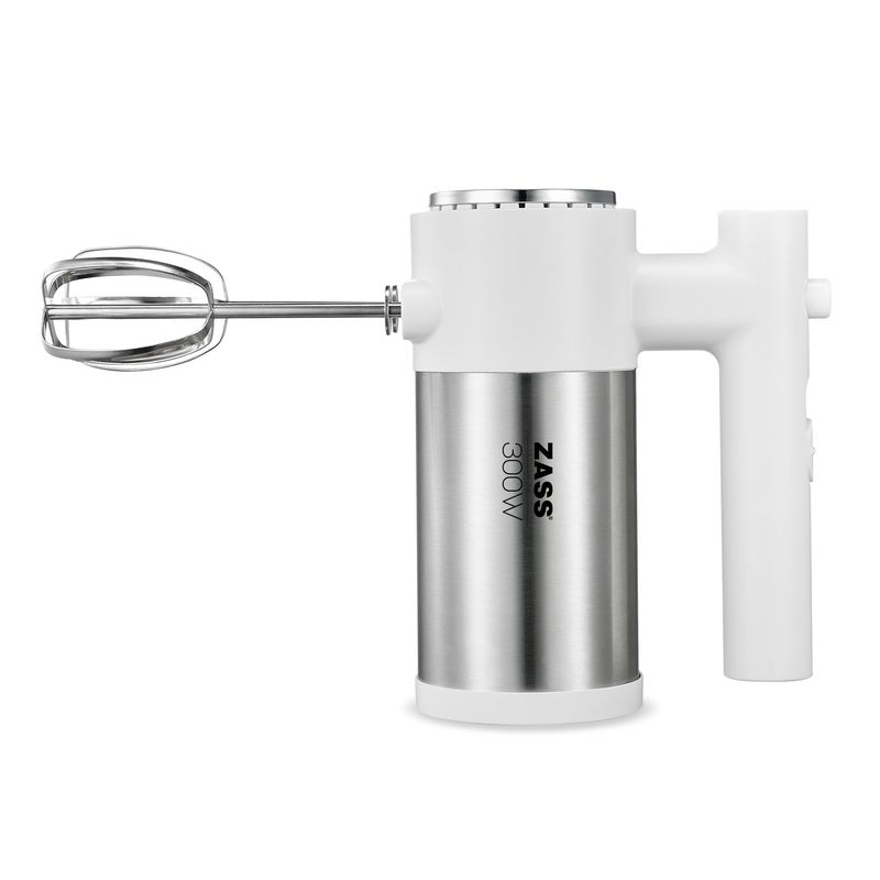 Electronice si Electrocasnice - Electrocasnice bucatarie - Mixere, tocatoare & roboti de bucatarie - Mixere - Mixer de mana Zass ZHM 08, alb - Infinity.ro