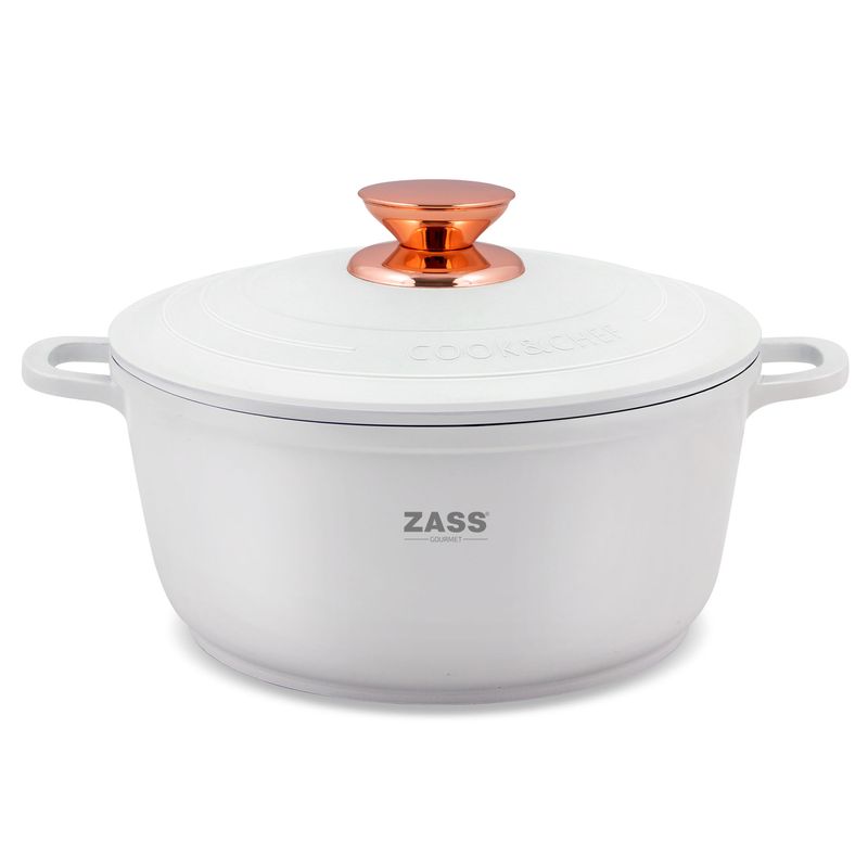 Casa si Gradina - Bucatarie si vesela - Vase pentru gatit - Oale si cratite - Set oale de inalta calitate din aluminiu Zass Gourmet ZG-ZCS 01, alb - Infinity.ro