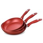 Casa si Gradina - Bucatarie si vesela - Vase pentru gatit - Tigai si seturi - Set tigai antiaderente din aluminiu turnat sub presiune Zass Gourmet ZG-ZCS 06, rosu - Infinity.ro