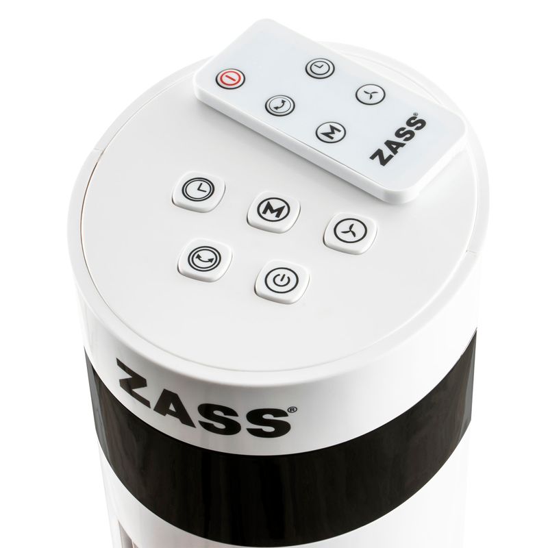 Casa si Gradina/Termice/Climatizare si ventilatie - Ventilator turn cu telecomanda Zass ZTF 02, alb - Infinity.ro