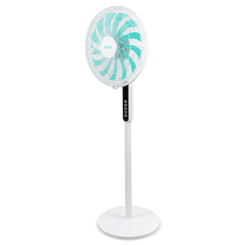 Casa si Gradina/Termice/Climatizare si ventilatie - Ventilator cu picior ajustabil si telecomanda Zass ZFTRA 1609, alb - Infinity.ro