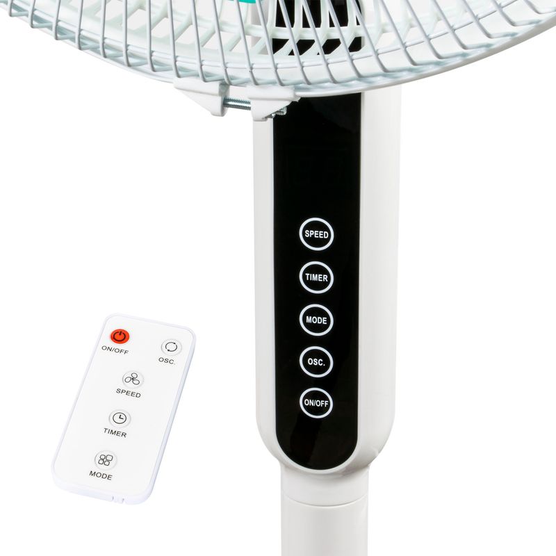 Casa si Gradina/Termice/Climatizare si ventilatie - Ventilator cu picior ajustabil si telecomanda Zass ZFTRA 1609, alb - Infinity.ro