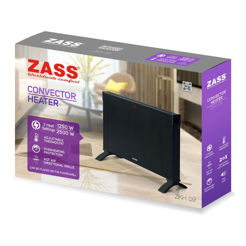 Casa si Gradina - Termice - Climatizare si ventilatie - Convector electric ZASS ZKH 09, negru - Infinity.ro