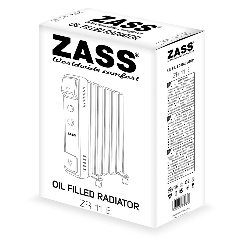 Casa si Gradina - Termice - Climatizare si ventilatie - Calorifer cu ulei Zass ZR 11 E, alb - Infinity.ro