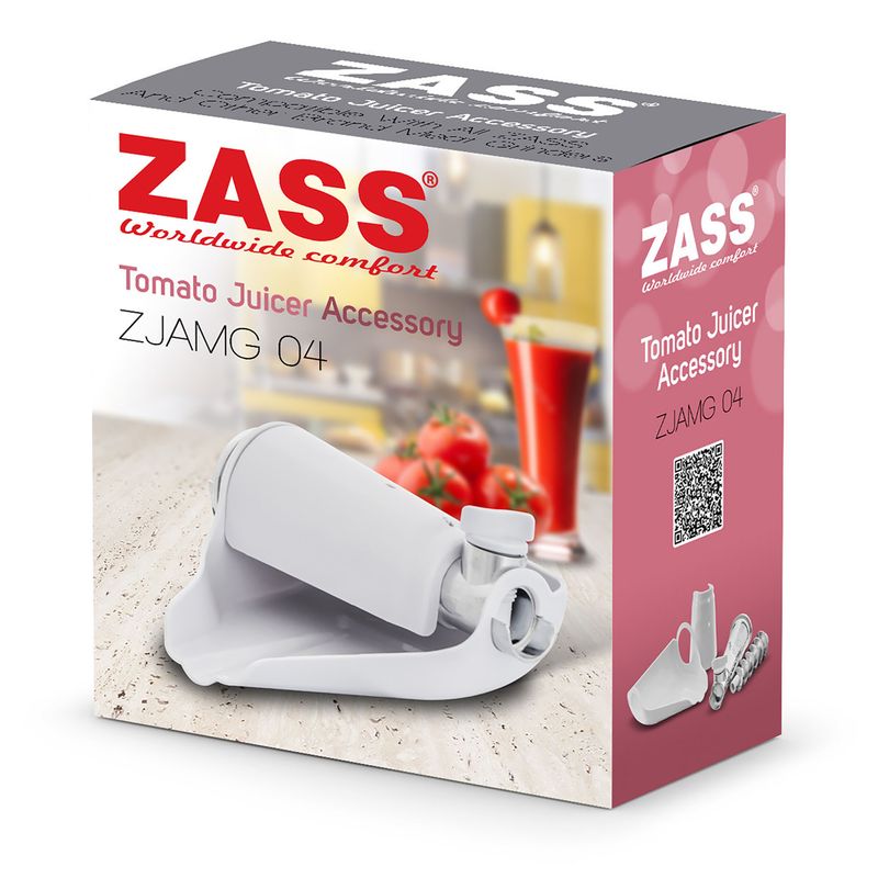 Electronice si Electrocasnice - Electrocasnice bucatarie - Mixere, tocatoare & roboti de bucatarie - Masini de tocat - Accesoriu rosii Zass ZJAMG 04, alb - Infinity.ro