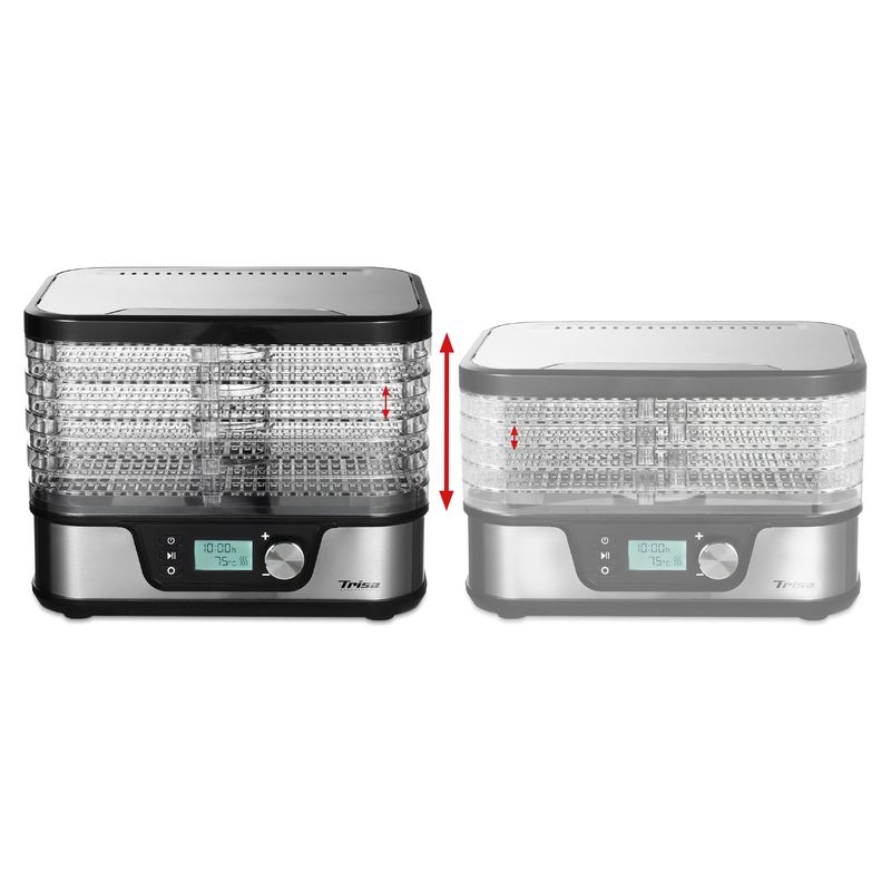 Electronice si Electrocasnice/Electrocasnice bucatarie/Aparate de gatit & desert/Deshidratoare - Deshidrator fructe si legume Trisa Healthy Snack 7772.7510, negru - Infinity.ro