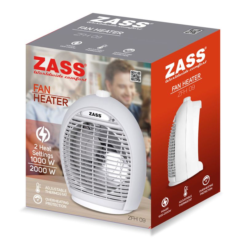 Casa si Gradina - Termice - Generatoare de aer cald - Aeroterma electrica Zass ZFH 09, alb - Infinity.ro