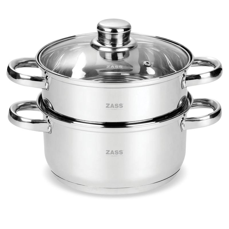 Casa si Gradina - Bucatarie si vesela - Vase pentru gatit - Oale si cratite - Set de gatit sub Aburi din Inox Zass Gourmet ZG-SSS 01, inox - Infinity.ro