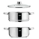 Casa si Gradina - Bucatarie si vesela - Vase pentru gatit - Oale si cratite - Set de gatit sub Aburi din Inox Zass Gourmet ZG-SSS 01, inox - Infinity.ro