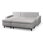 Casa si Gradina - Mobilier - Canapele si coltare - Canapele - Canapea cu taburet, gri deschis, model stanga, KELLY - Infinity.ro