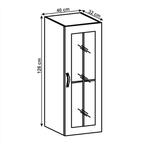 Casa si Gradina - Mobilier - Comode si corpuri - Corpuri bucatarie - Cabinet superior, alb/gri mat, model dreapta, LAYLA W40S - Infinity.ro
