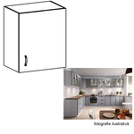 Casa si Gradina - Mobilier - Comode si corpuri - Corpuri bucatarie - Cabinet superior, alb/gri mat, model dreapta, LAYLA G601F - Infinity.ro