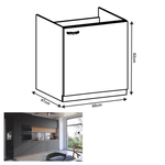 Casa si Gradina - Mobilier - Dulapuri si sifoniere - Dulapuri - Dulap pt. chiuveta, stejar artizanal / gri mat, dreapta, LANGEN D60Z - Infinity.ro