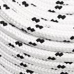 Casa si Gradina - Constructii - Feronerie si accesorii - Sfoara si lanturi - Franghie impletita pentru barca, alb, 14 mm x 25 m, poliester - Infinity.ro