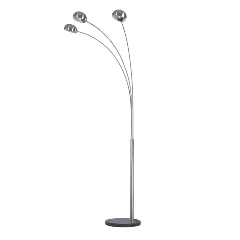 Casa si Gradina - Corpuri si surse de iluminat - Veioze si lampi - Lampadare - Lampa pe picior, metal gri/marmura, CINDA TYP 1 YF04-3 - Infinity.ro