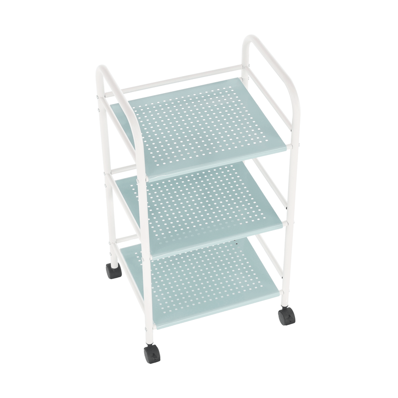 Casa si Gradina - Mobilier - Comode si corpuri - Corpuri bucatarie - Carucior de servire, alb / neo menta, ORGON - Infinity.ro