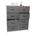 Casa si Gradina - Mobilier - Comode si corpuri - Comode - Comoda cu sertare din material textil, artar rosu/alb/gri deschis, TESSA TYP 3 - Infinity.ro
