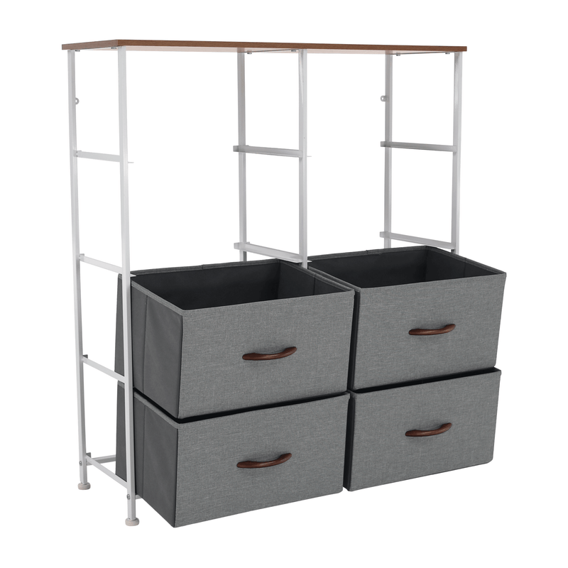 Casa si Gradina - Mobilier - Comode si corpuri - Comode - Comoda cu sertare din material textil, artar rosu/alb/gri deschis, TESSA TYP 3 - Infinity.ro