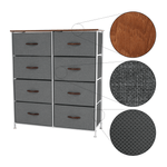 Casa si Gradina - Mobilier - Comode si corpuri - Comode - Comoda cu sertare din material textil, artar rosu/alb/gri deschis, TESSA TYP 3 - Infinity.ro