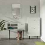 Casa si Gradina - Mobilier - Dulapuri si sifoniere - Dulapuri - Dulap pentru pantofi, 2 randuri, gri deschis / negru, DEMONT - Infinity.ro