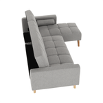 Casa si Gradina - Mobilier - Canapele si coltare - Canapele - Set canapea, gri, dreapta, SOLMA - Infinity.ro
