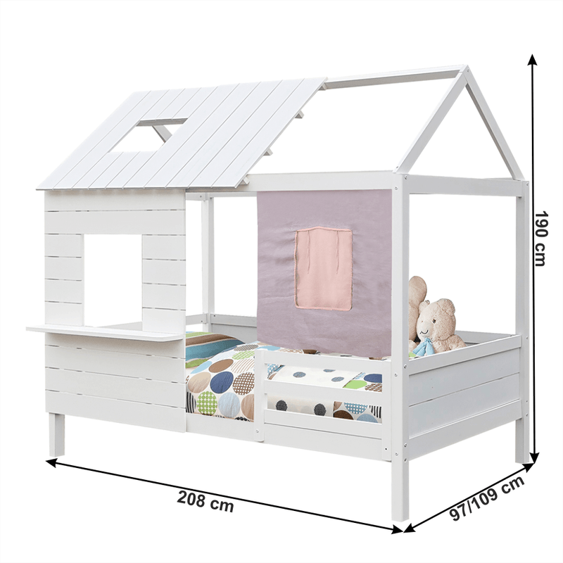 Casa si Gradina - Mobilier - Paturi si accesorii - Paturi - Pat Montessori, alb, 90x200, BIBIANA - Infinity.ro