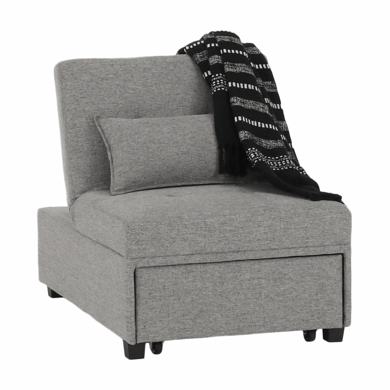 Casa si Gradina - Mobilier - Scaune si fotolii - Fotolii - Fotoliu extensibil, material textil gri deschis, OKSIN - Infinity.ro