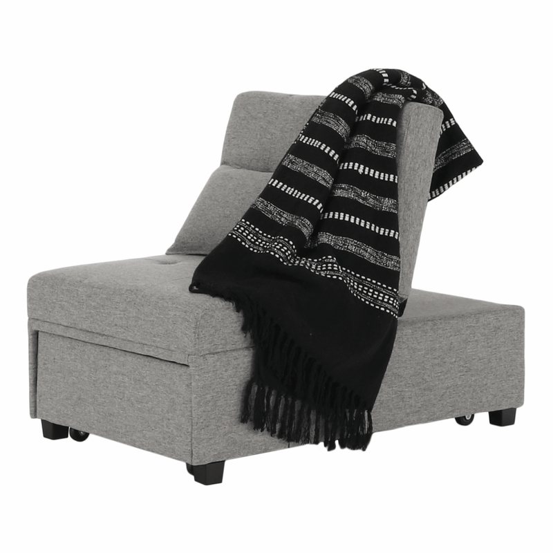 Casa si Gradina - Mobilier - Scaune si fotolii - Fotolii - Fotoliu extensibil, material textil gri deschis, OKSIN - Infinity.ro