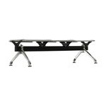 Casa si Gradina - Mobilier - Organizare si depozitare - Bancute - Banca cu 3 locuri pentru sala de asteptare/neagra, EMALA - Infinity.ro