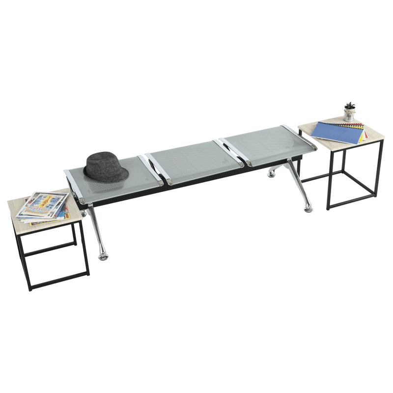 Casa si Gradina - Mobilier - Organizare si depozitare - Bancute - Banca cu 3 locuri pentru sala de asteptare/neagra, EMALA - Infinity.ro