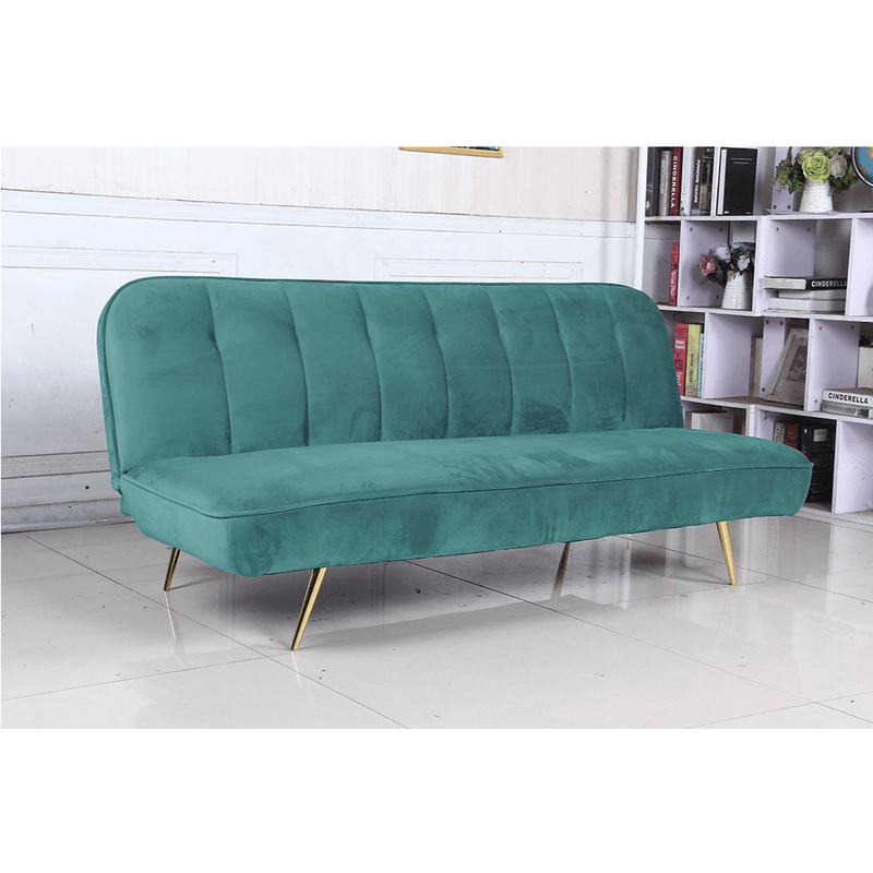 Casa si Gradina - Mobilier - Canapele si coltare - Canapele - Canapea extensibila, catifea Velvet petrol/cromat-auriu, RODANA - Infinity.ro
