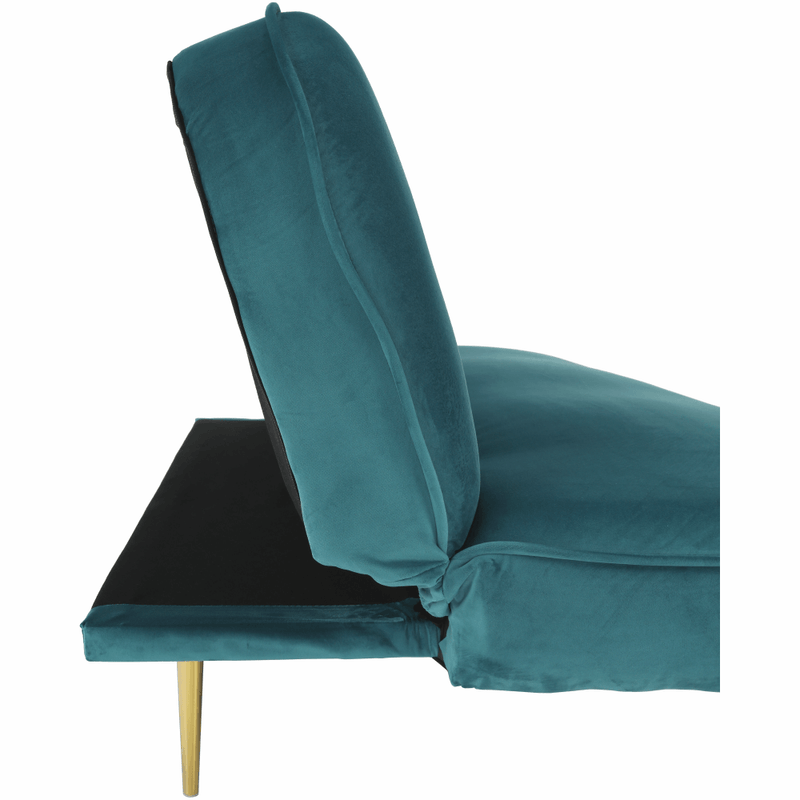 Casa si Gradina - Mobilier - Canapele si coltare - Canapele - Canapea extensibila, catifea Velvet petrol/cromat-auriu, RODANA - Infinity.ro