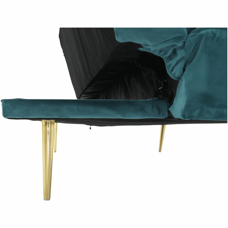 Casa si Gradina - Mobilier - Canapele si coltare - Canapele - Canapea extensibila, catifea Velvet petrol/cromat-auriu, RODANA - Infinity.ro