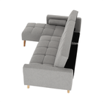 Casa si Gradina - Mobilier - Canapele si coltare - Coltare - Coltar, gri, model stanga, SOLMA - Infinity.ro