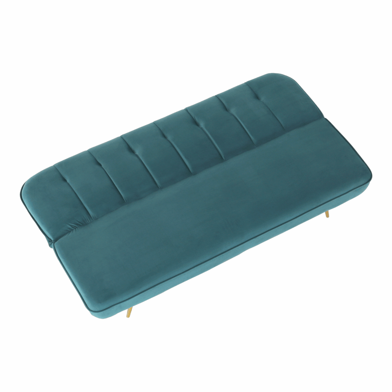 Casa si Gradina - Mobilier - Canapele si coltare - Canapele - Canapea extensibila, catifea Velvet petrol/cromat-auriu, RODANA - Infinity.ro