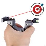 Sport si Outdoor - Camping - Accesorii camping si drumetii - Set prastie cu laser IdeallStore®, Sling King, plastic, 11.5 cm, cu boloboc, argintiu si 200 bile metalice - Infinity.ro